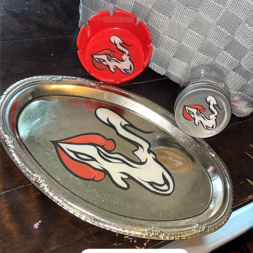 Silver Tray with Artistic Design